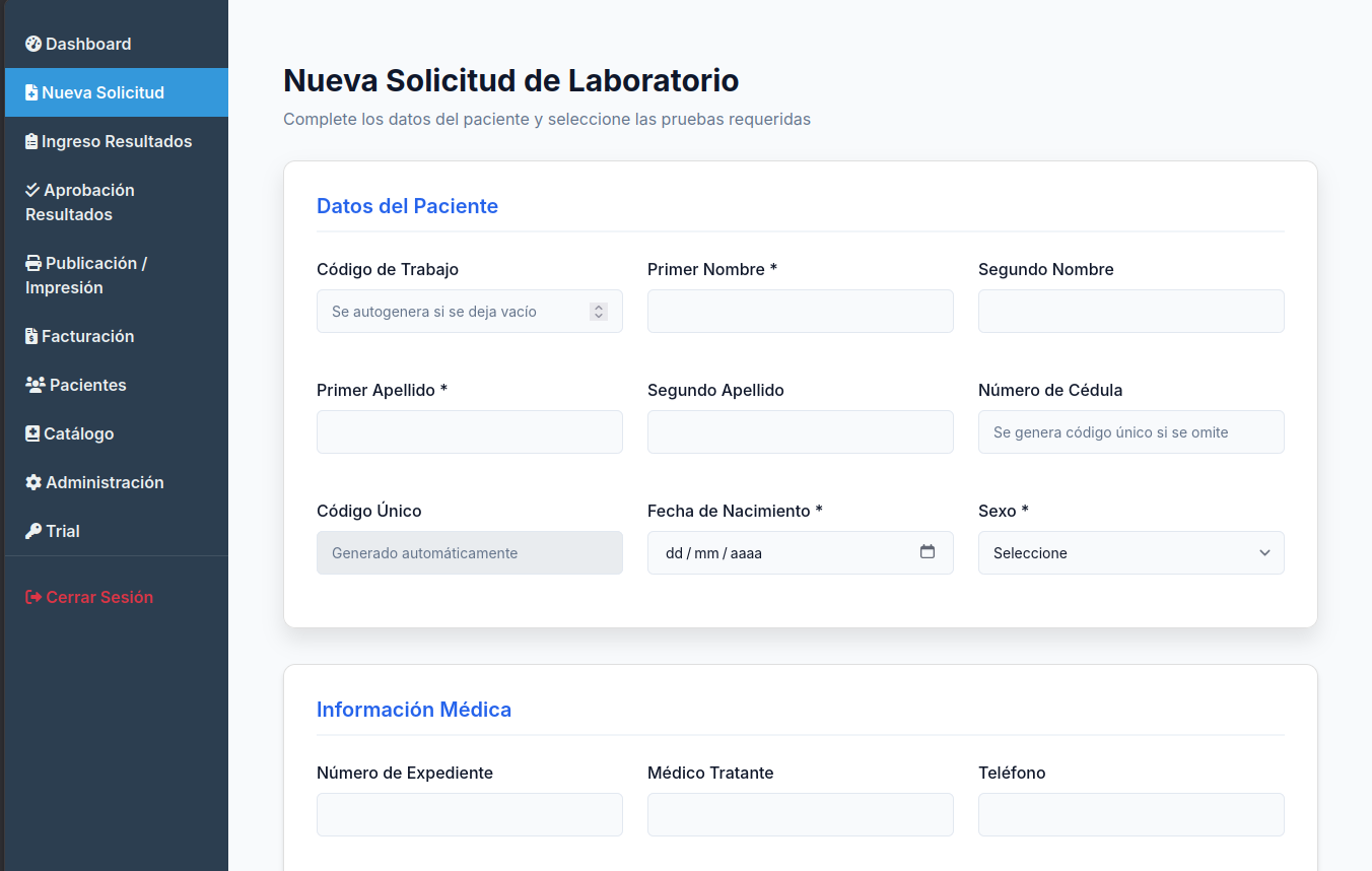 Nueva solicitud