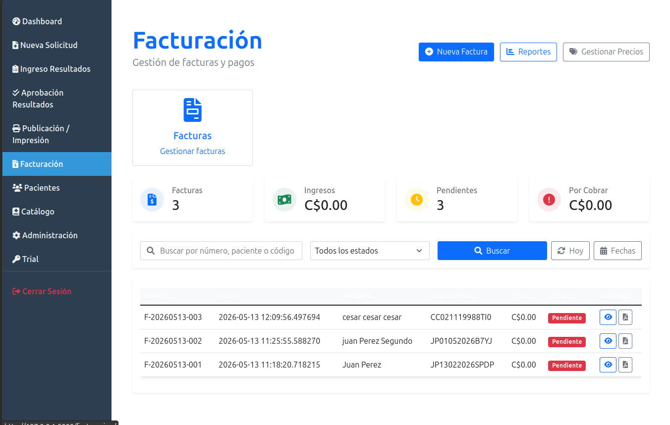 Facturación